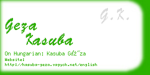 geza kasuba business card